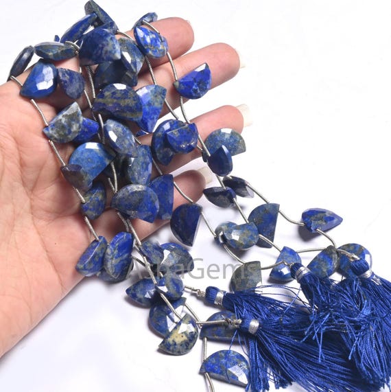Beautiful Lapis Lazuli Fancy D Shape faceted Beads,8