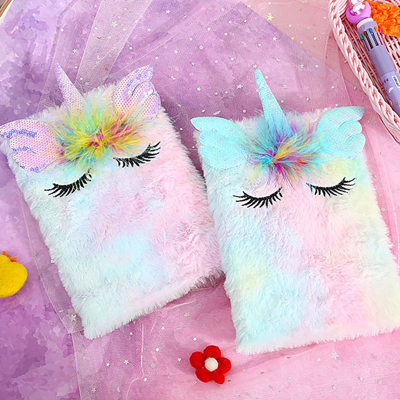 Kawaii Unicorn Fluffy Notebook Cute Hand Account Book for 