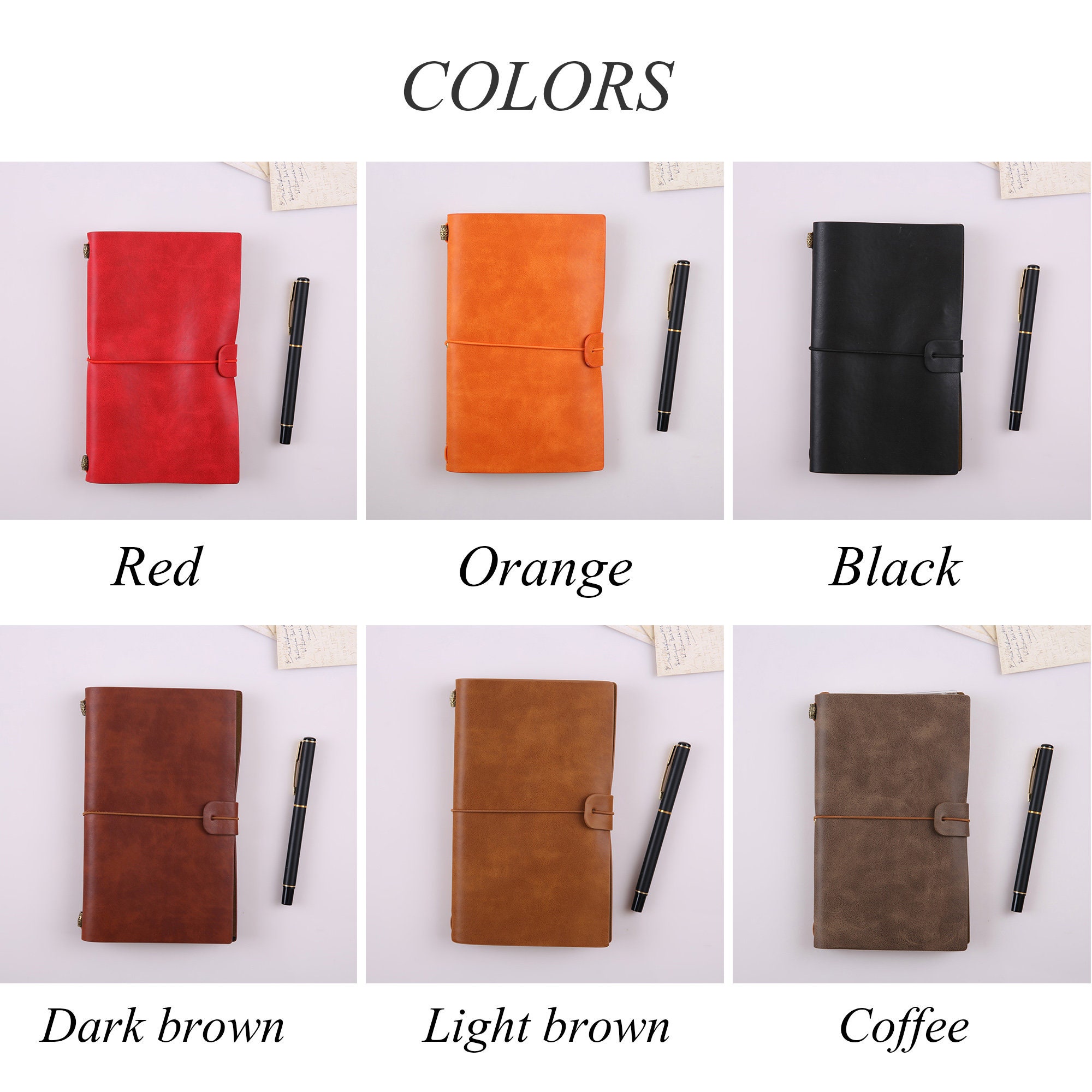 Travel Notebook Vintage Handmade Journal Notebook Refillable | Etsy