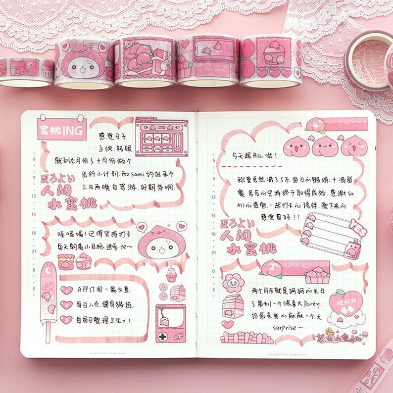 Original Washi Tape Washi Tape Set DIY Diary Decor Stationery Supplies Pink Unicorn Washi Tape Papercraft Making Tape