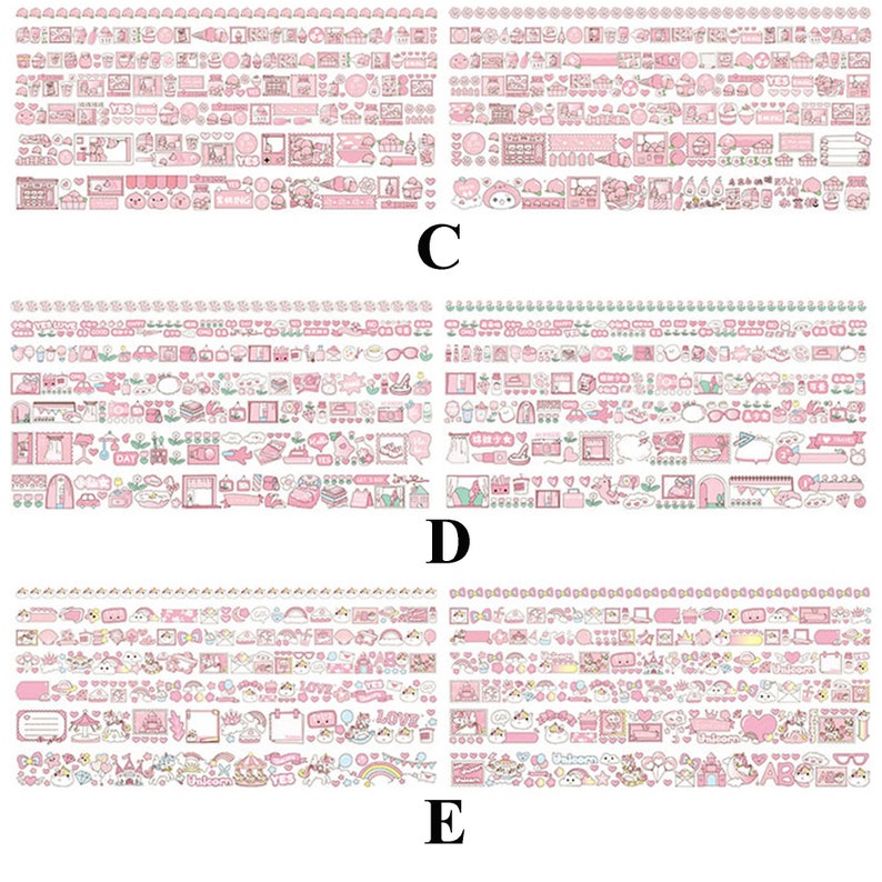 Original Washi Tape Washi Tape Set DIY Diary Decor Stationery Supplies Pink Unicorn Washi Tape Papercraft Making Tape