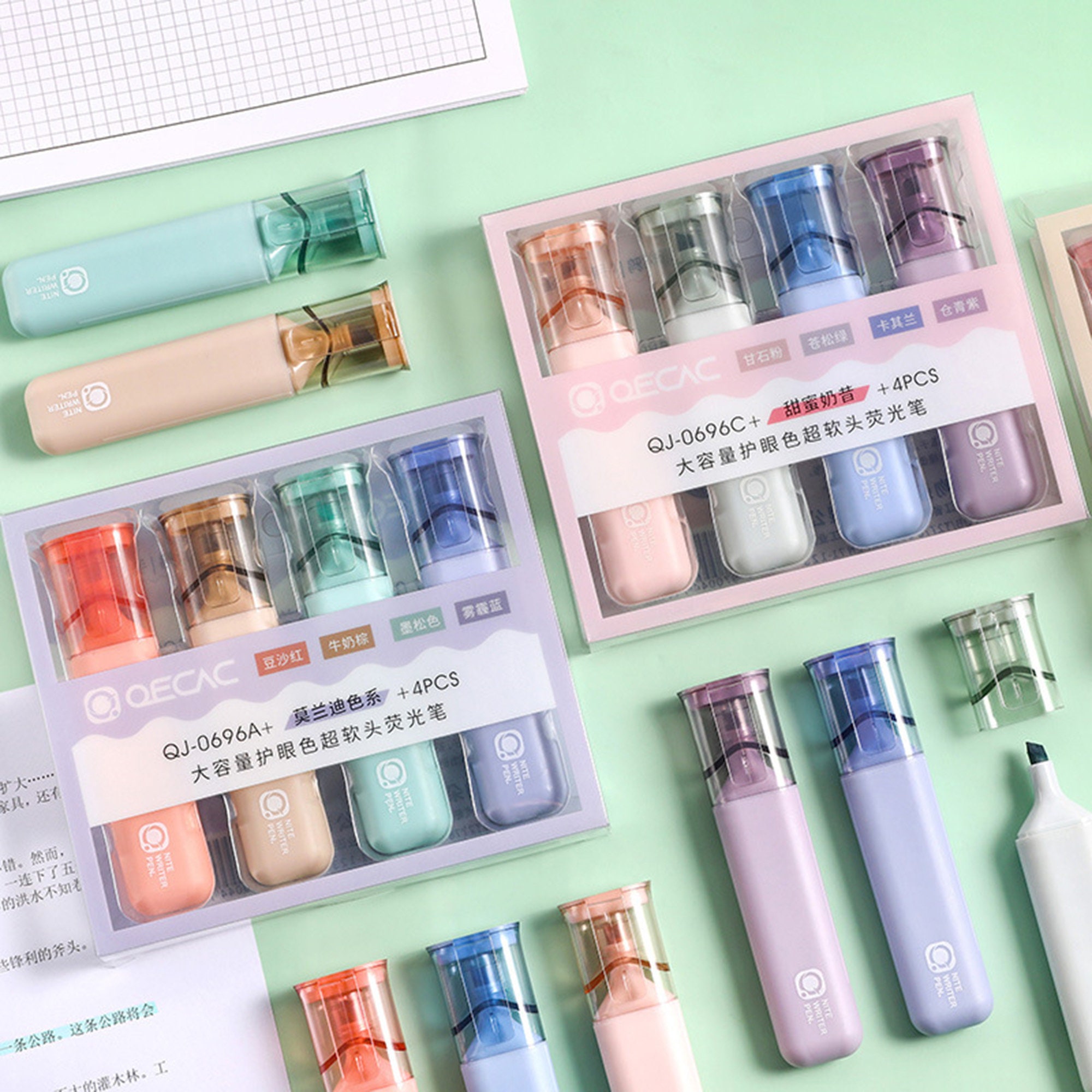 Ice Cream Color Highlighter Pen Rainbow Color Pen Cream Etsy