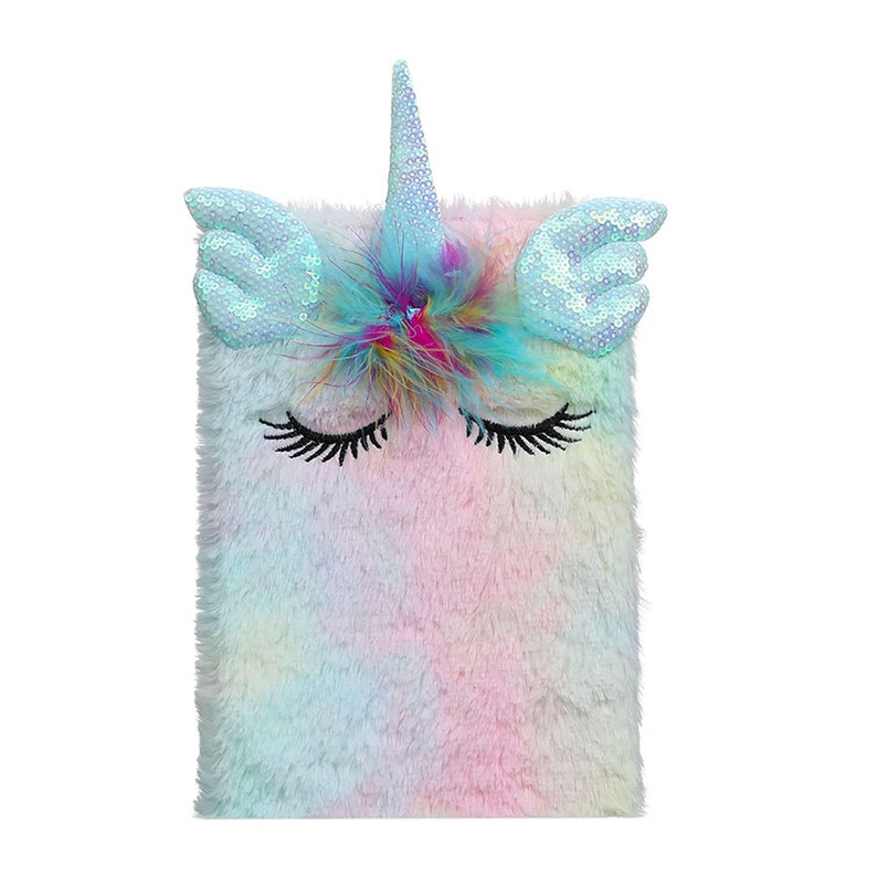 Kawaii unicorn fluffy notebook cute hand account book for