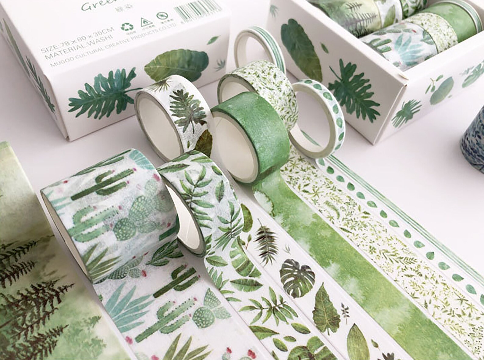 Green Plants Washi Tape Masking Tape Gift Wrapping Washi Etsy