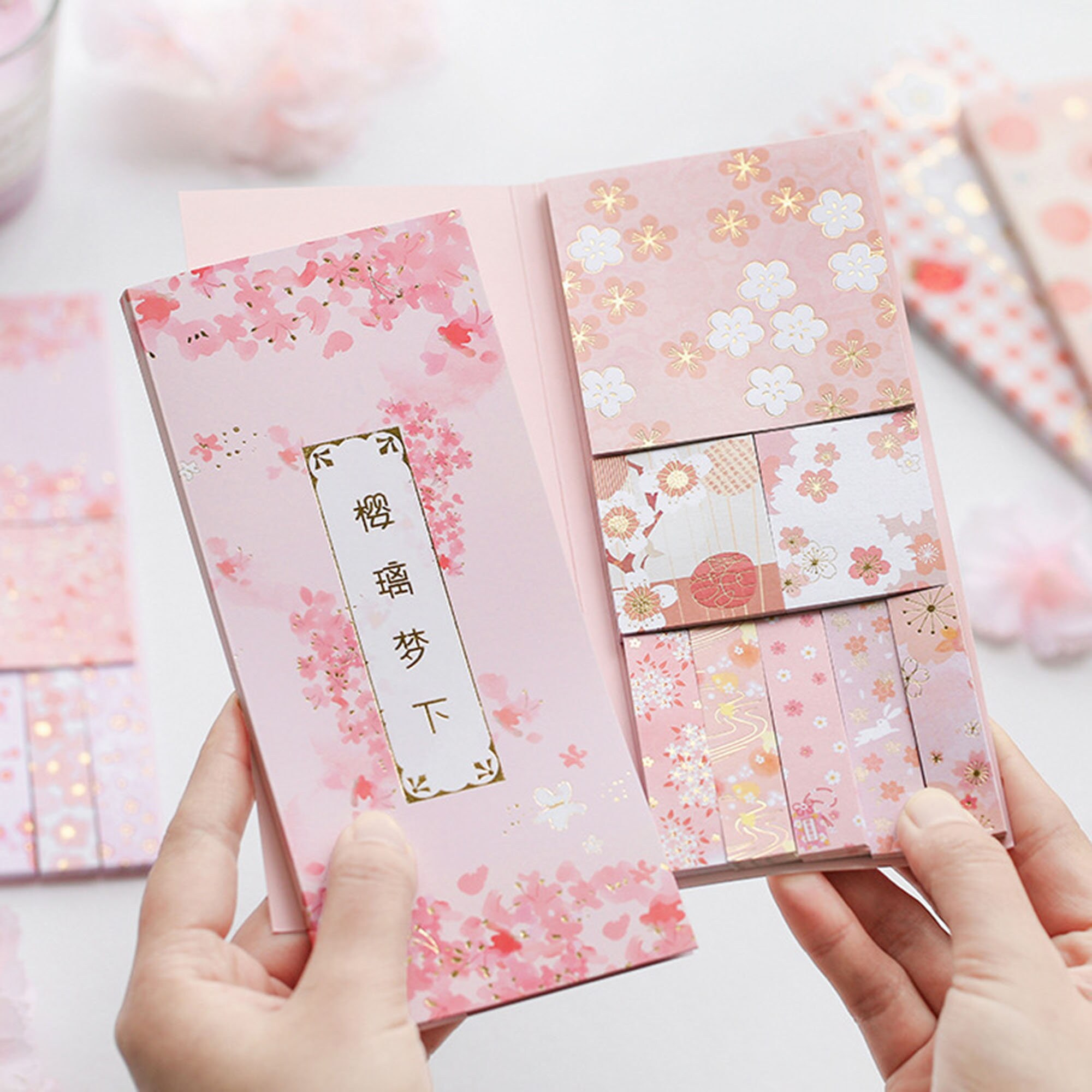 Pink Flower Notes set Hand Account Notes Cute Notepads Etsy