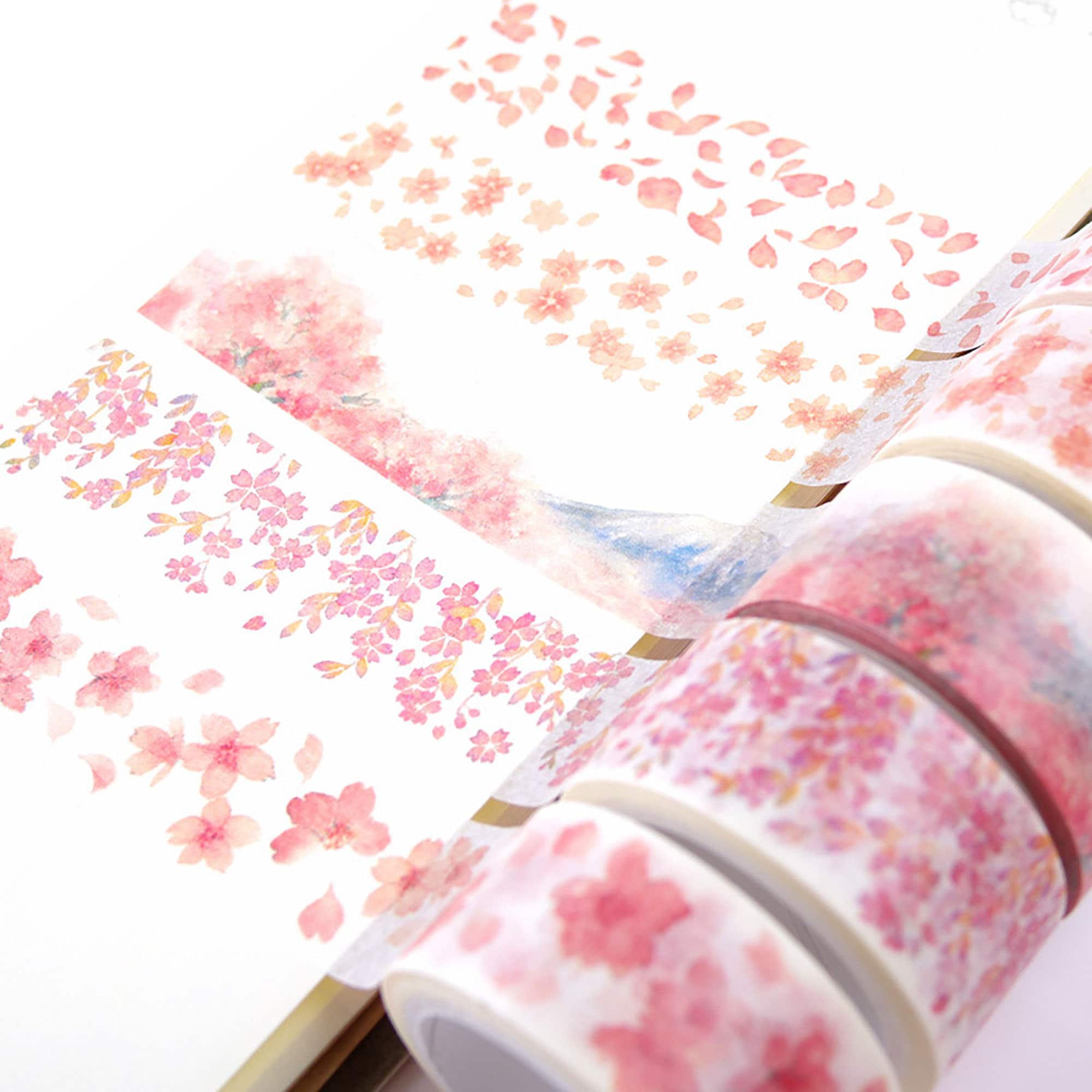Sakura Washi Tape Cherry Washi Tape Flowers Petals Washi Etsy