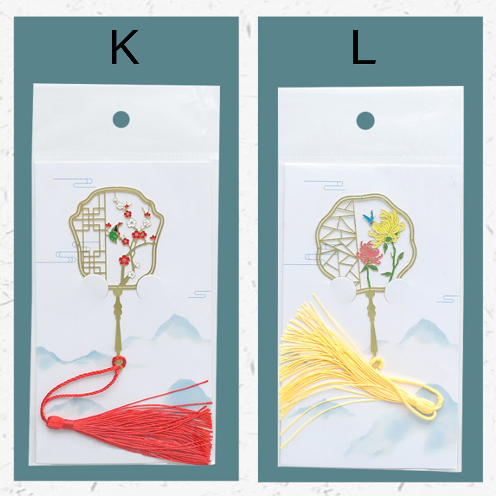 Metal Bookmark With Pendant Tassel Brass Bookmarks Hollowing Etsy