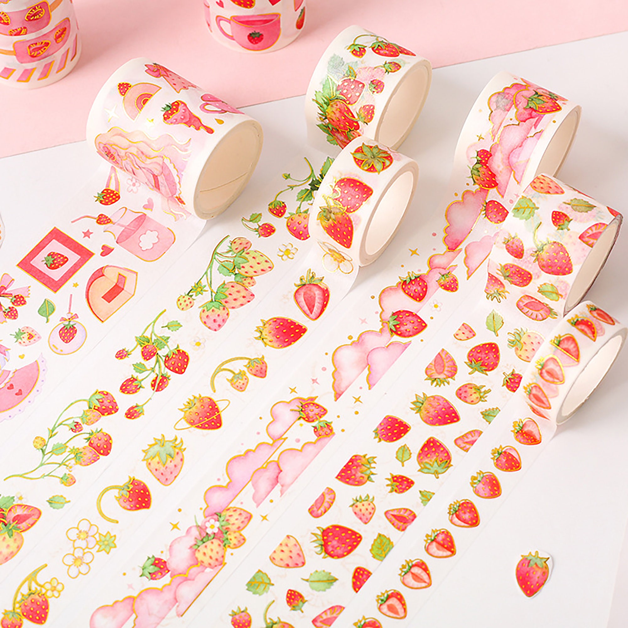 Strawberry Washi Tape Masking Tape Gift Wrapping Washi Tape Etsy