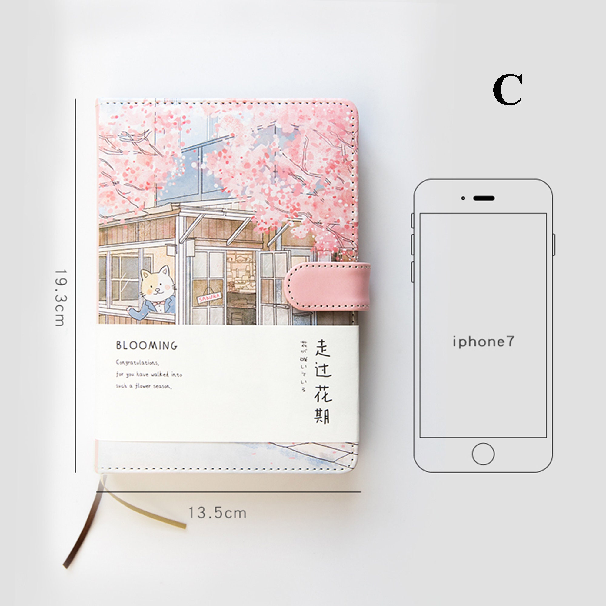 Japanese Style Cat Notebook Cute Animal Notebook Birthday Etsy