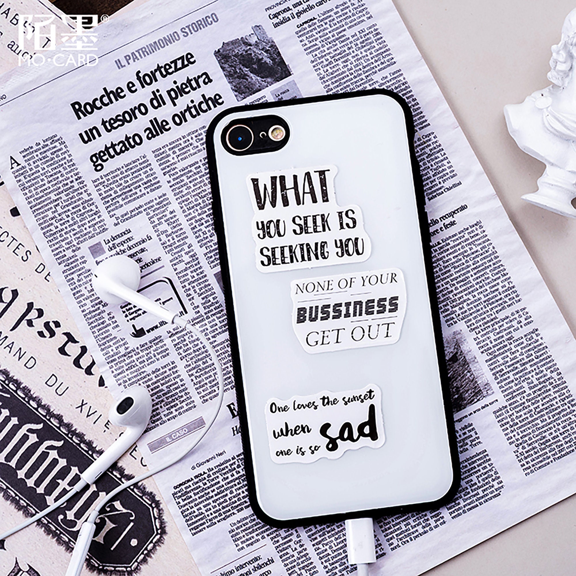 46pcs Black and White Letters Stickers Note Stickers DIY Etsy