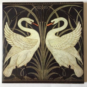 Swan Art Nouveau tiles Walter Crane Reproduction print Ceramic Tile