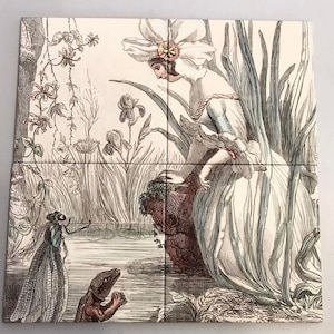 Funny Kitchen Ceramic Tile Back splash 4 tiles
