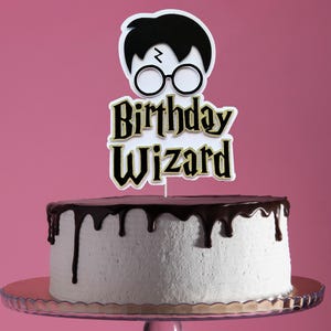 Wizard Birthday Cake Topper, Wizarding World Cake Topper, Magical Party Decorations, School of Magic Party Centerpiece