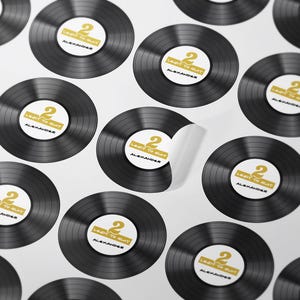 Personalisierter Hip Hop Geburtstagsaufkleber, Hip Hop Gastgeschenk Aufkleber, Old School Geburtstagsetiketten, 2 Legit To Quit Geburtstag