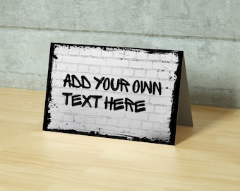 Graffiti Food Tent, Hip Hop Party, Party Food Tent Canva, Hip Hop Food Tent, Food Labels, Editable Place Cards, Hip Hop Party Decor