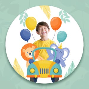 Pegatinas personalizadas de cumpleaños de la jungla, pegatinas de recuerdo de cumpleaños para niños, etiquetas de recuerdo de cumpleaños, etiquetas de cumpleaños con temática de jungla, fiesta de jungla para niños pequeños
