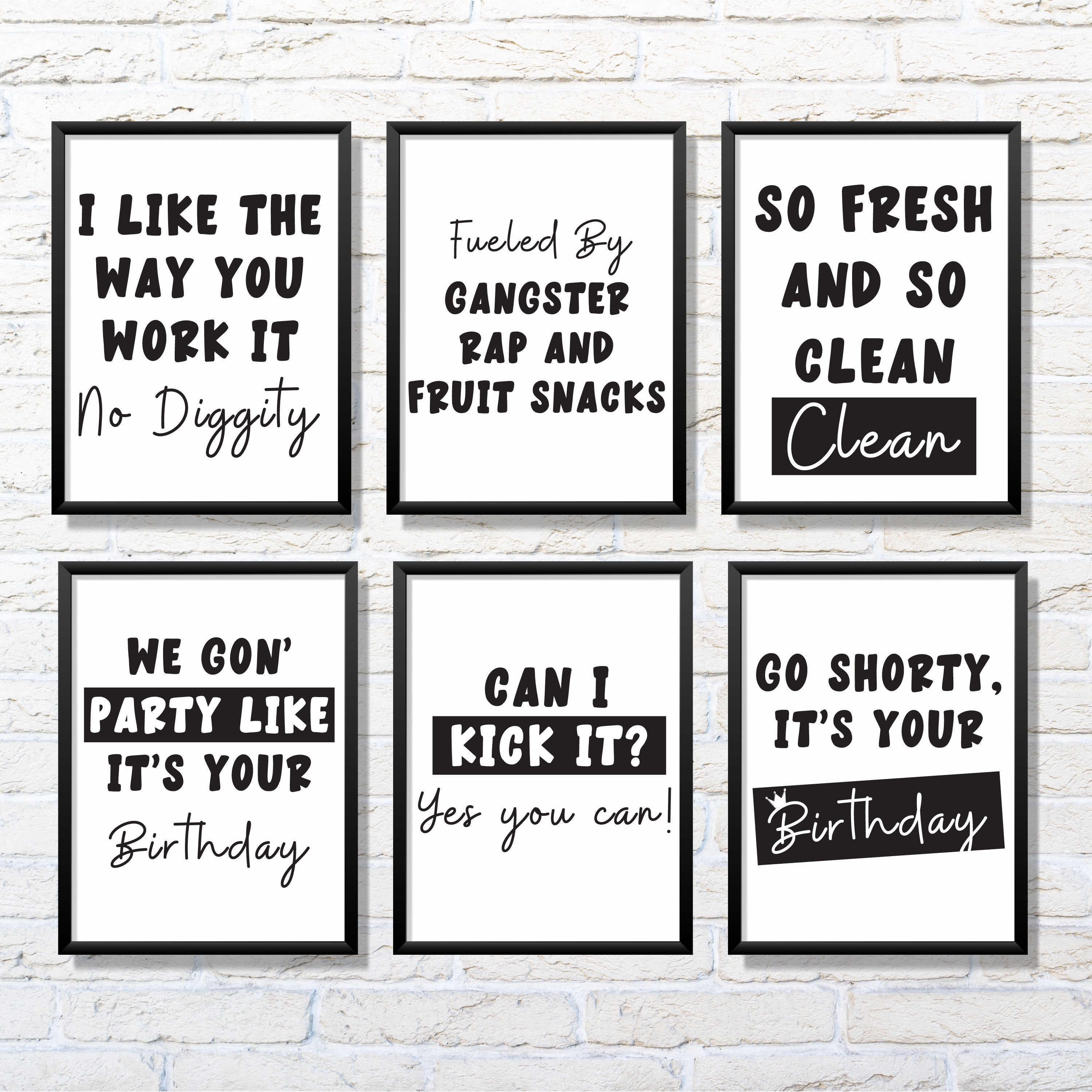Hip Hop Birthday, Old School Birthday, Hip Hop Party Signs, Rap Party