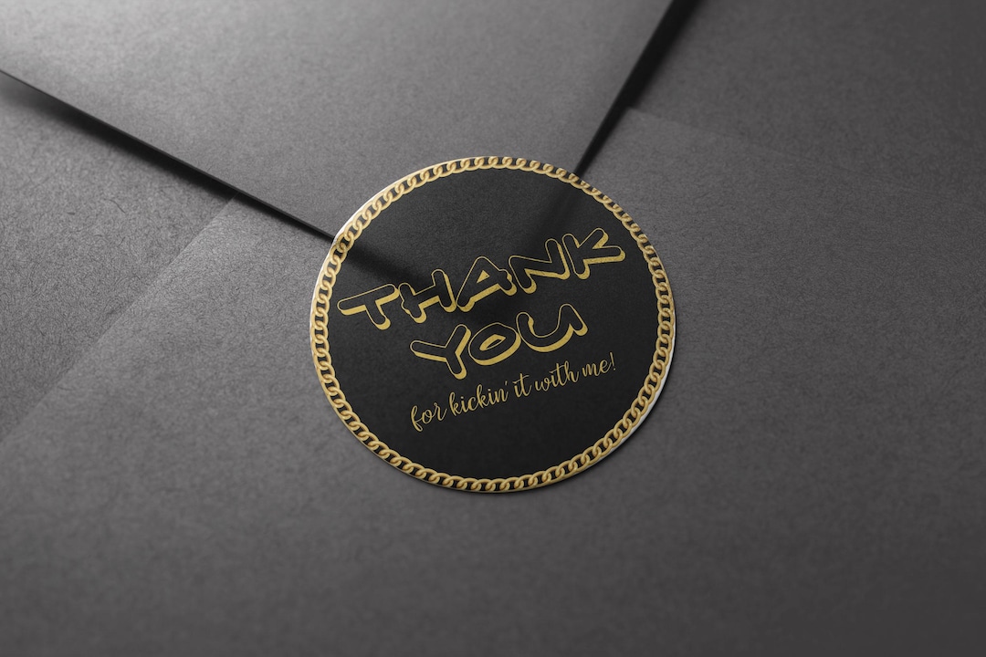 Thank You Rapper Thank You Party Favor Sticker, Hip Hop Party Sticker, Rap Birthday ...