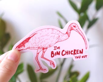 Bin Chicken vinyl sticker | Ibis bird waterproof sticker