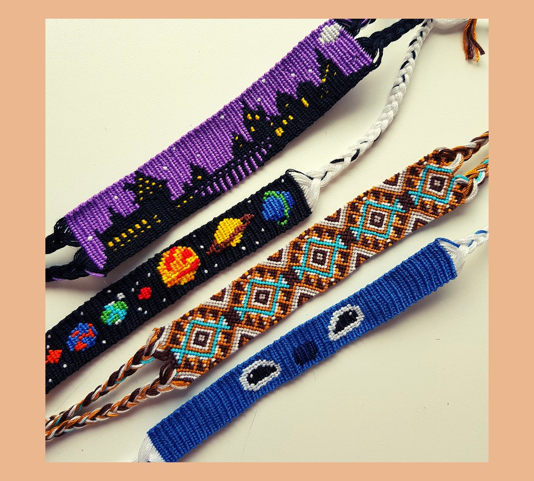 Webarmband Freundschaftsarmband - Größenverstellbar & Vielseitig Kombinierbar