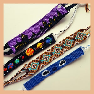 Woven Cotton Friendship Bracelet, Threaded Bracelet