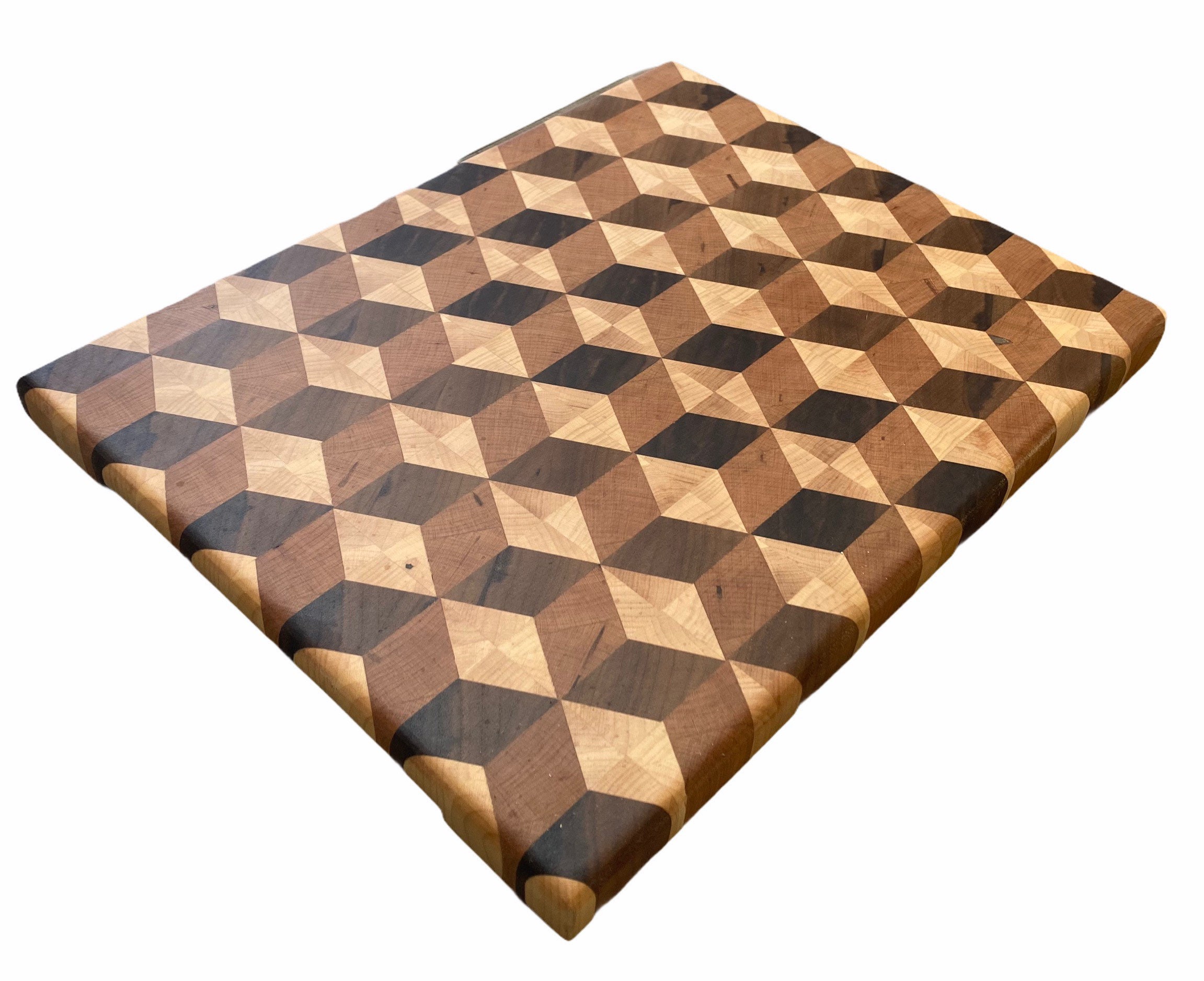 3D End Grain Cutting Board Walnut Cherry & Maple Etsy Canada