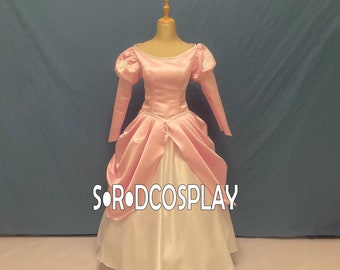 120サイズ ピンク アリエル ドレス コスチューム ワンピース マーメイド 新品 アリエル ディズニー ドレス ピンク リトルマーメイド