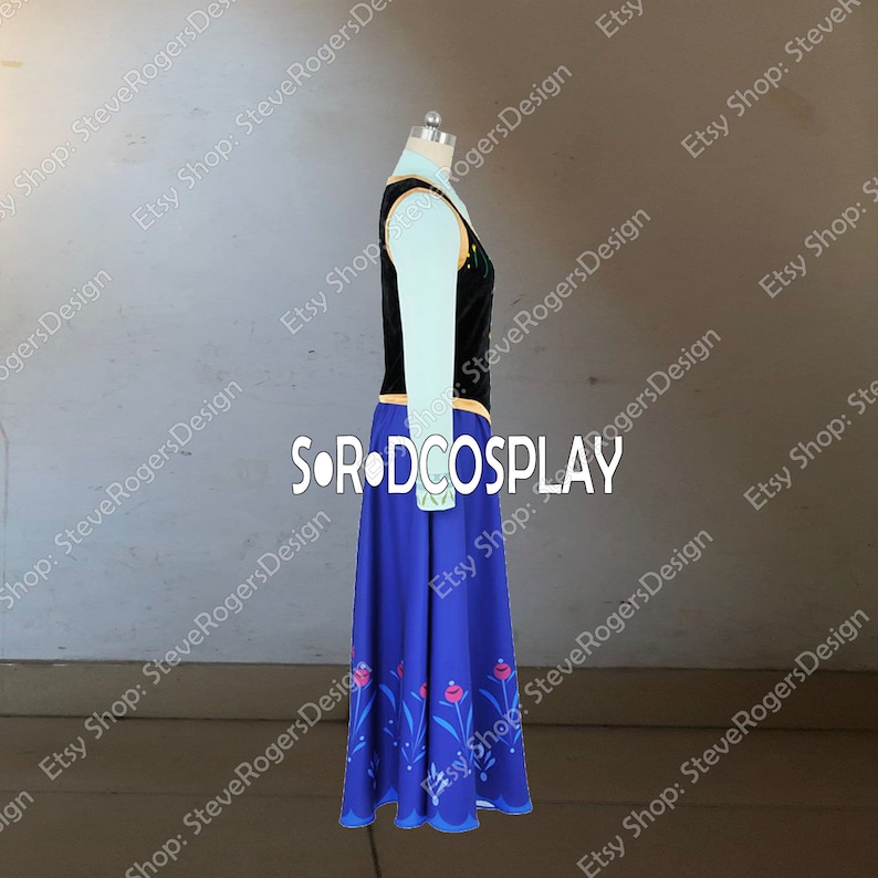 Frozen Anna Princess Dress Anna Frozen Women Girls Cosplay Costume Custom Made Size