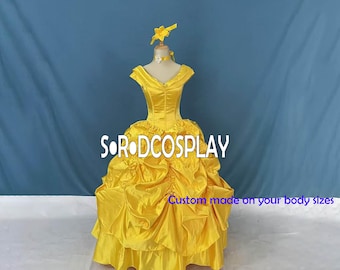 For Princess Belle Dress, Belle Yellow Dress, Movie Belle Cosplay Costume Girls Adult Kids Personalized Size - Etsy For Princess Belle Dress, Belle Yellow Dress, Movie Belle Cosplay Costume Girls Adult Kids Personalized Size - Etsy