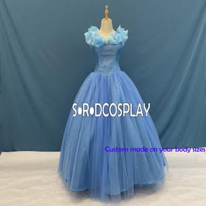Princess Cinderella Dress Woman Cinderella Cosplay Costume Butterfly flowers Luxury Version Halloween Dress