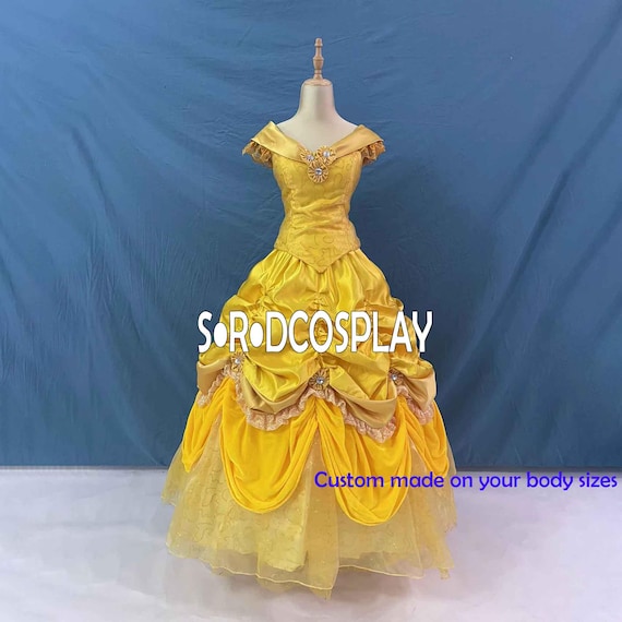 short belle dress for adults Beauty And The Beast Sexy Short Dress Halloween Cosplay Costume Belle Princess Dress Masquerade Carnival Adult Belle Roles Suit