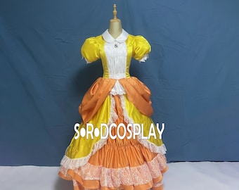 Daisy Yellow Dress Mario Daisy Cosplay Costume Custom Made Size