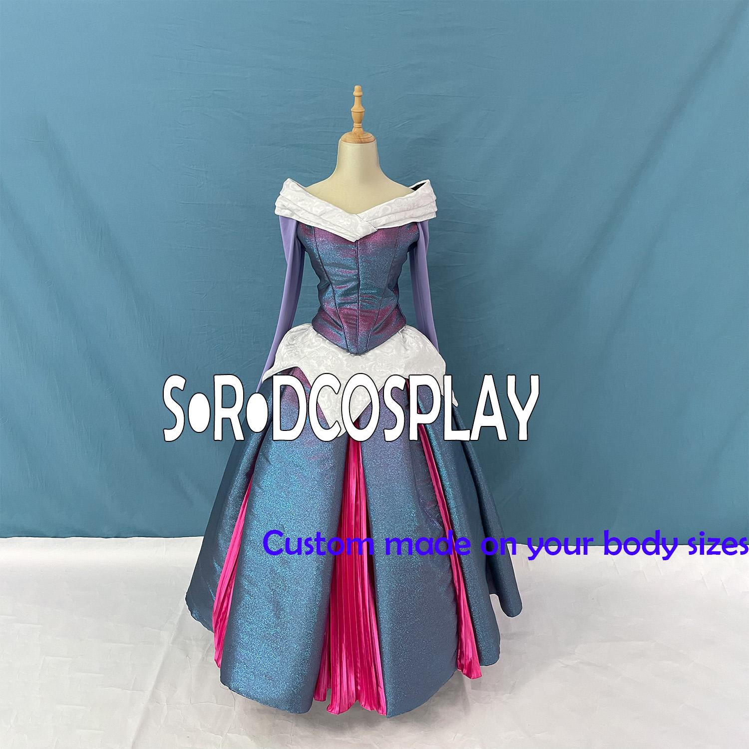 Princess Aurora Dress Woman Sleeping Beauty Aurora Dress Girls Adult Cosplay Costume Luxury Version Halloween Dress, image size:1500x1500