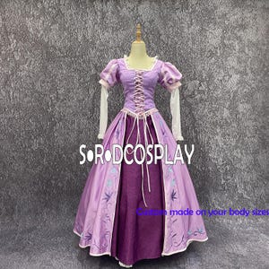 Prinzessin verheddertes Kleid Rapunzel Kleid verstrickt Stickerei Blumen Kleid verstrickt Frau Mädchen Erwachsene Cosplay Kostüm Luxus Version
