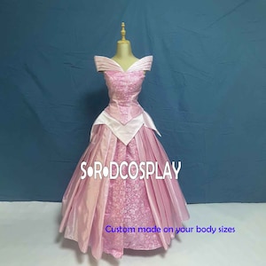 Aurora Dress Woman Sleeping Beauty Aurora Cosplay Costume Pink Girls Adult