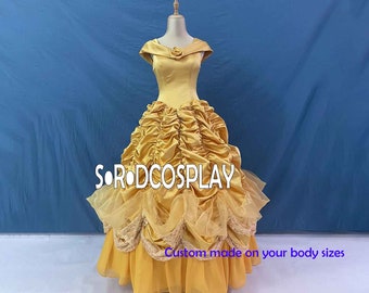 Belle Dress Woman Belle Cosplay Costume Belle Dress Girls Custom Made