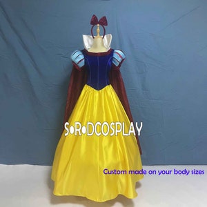 Schneewittchen Kleid Frau Prinzessin Schneewittchen Kleid Umhang Cosplay Kostüm Mädchen Erwachsene