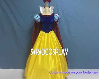 Snow White Dress Woman Princess Snow White Dress Cloak Cosplay Costume Girls Adult