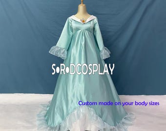 プリンセスロザリーナドレス グリーン 大人用 女性用 女の子用 ロザリーナ コスプレコスチューム スーパーマリオ ハロウィンドレスにインスパイアされたデザイン