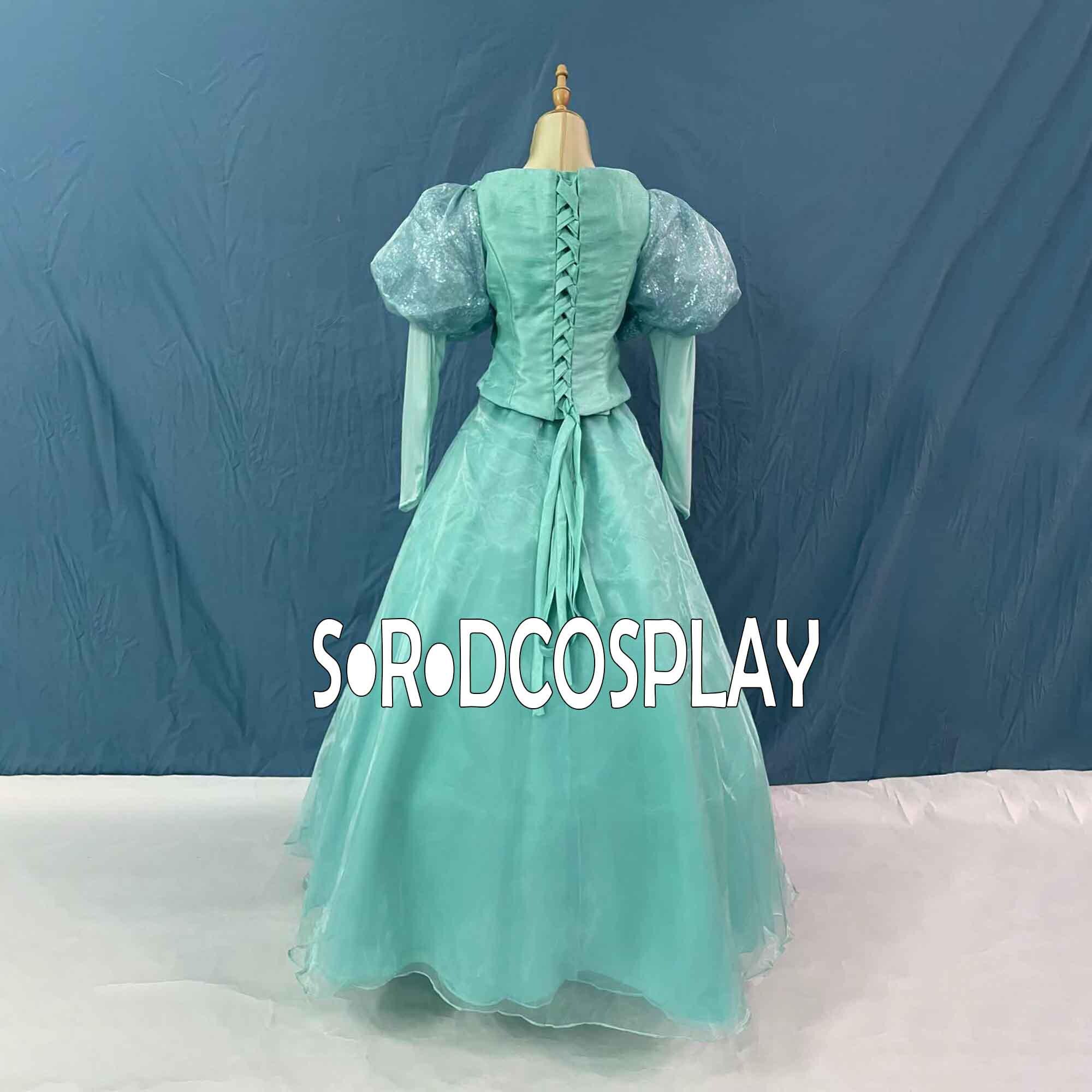 green emerald velvet dress Princess Ariel Green Dress, Ariel Green Costume for Adult Plus Size   Cosplayrr