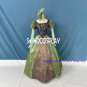 ベルプリンセスドレス 美女と野獣 ベルドレス 高級刺繍花 コスプレ衣装 女性 女の子 大人 ハロウィンドレス