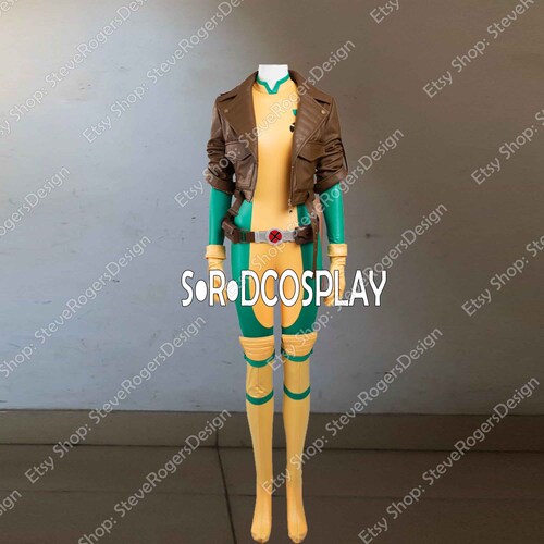 Customize X Men Rogue Cosplay Costume on Your Size Etsy