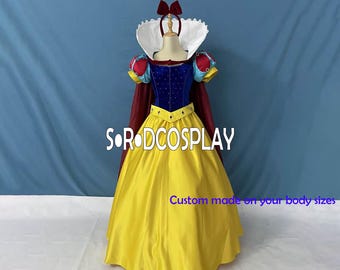 白雪姫ドレス マント 白雪姫プリンセスドレス コスプレ衣装 女性 女の子 大人 ハロウィンドレス レースアップ ジッパーアップ