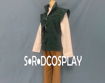 Flynn Rider Outfit Tangled Rapunzel Prince Flynn Rider Cosplay Costume Custom Made Size