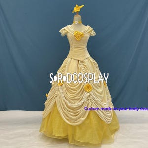 La bella e la bestia Belle vestito da donna principessa Belle costume cosplay versione lusso vestito di Halloween