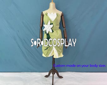 Princess And The Frog Tiana Princess Dress Frog Tiana Cosplay Costume Woman Girls Adult Halloween Dress