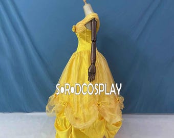 Buy Princess Belle Dress Woman Beast Beauty Belle Yellow Dress - Main Image