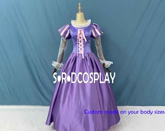 Princess Rapunzel Dress Woman Tangled Dress Rapunzel Cosplay Costume Halloween Dress