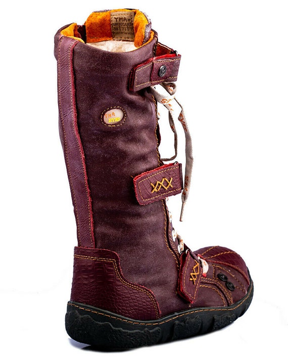 TMA 1384 lined Sizes 36-42 green Winter comfortable boots for women Women/'s boots Genuine leather