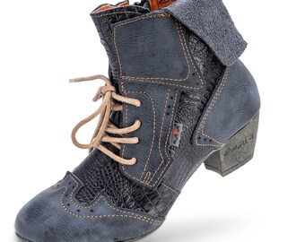 Women's Ankle Boots | TMA 6188 | Spring | Summer | Autumn | Genuine Leather | Black | Sizes 36 - 42